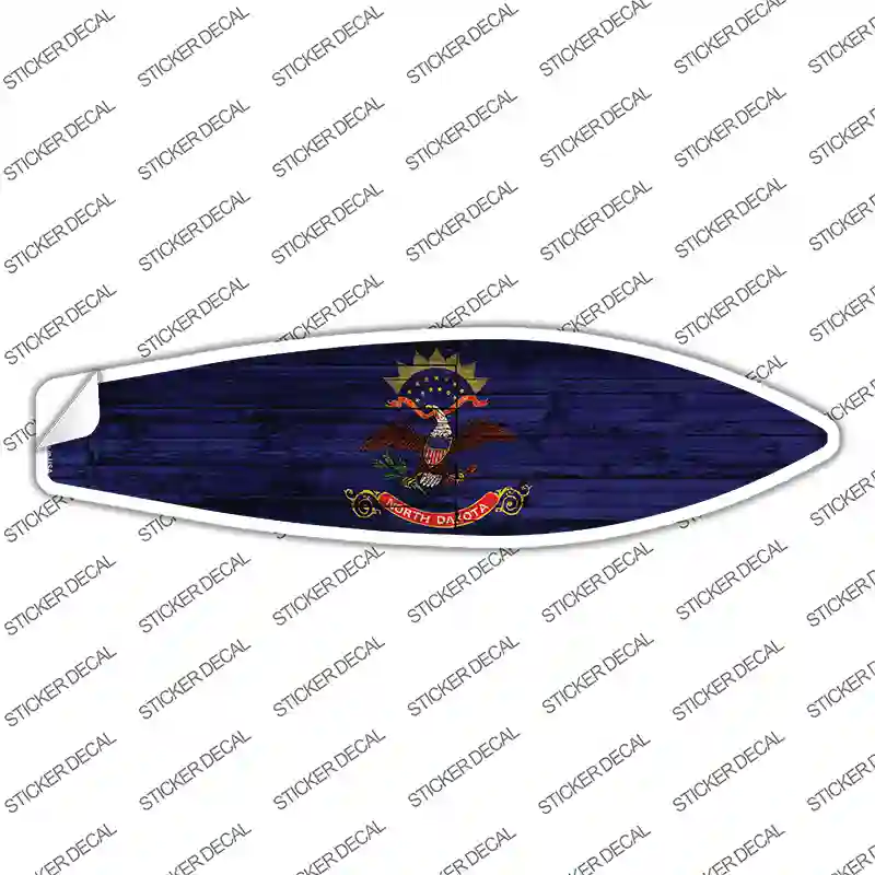 North Dakota State Flag Novelty Surfboard Sticker Decal