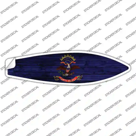 North Dakota State Flag Novelty Surfboard Sticker Decal