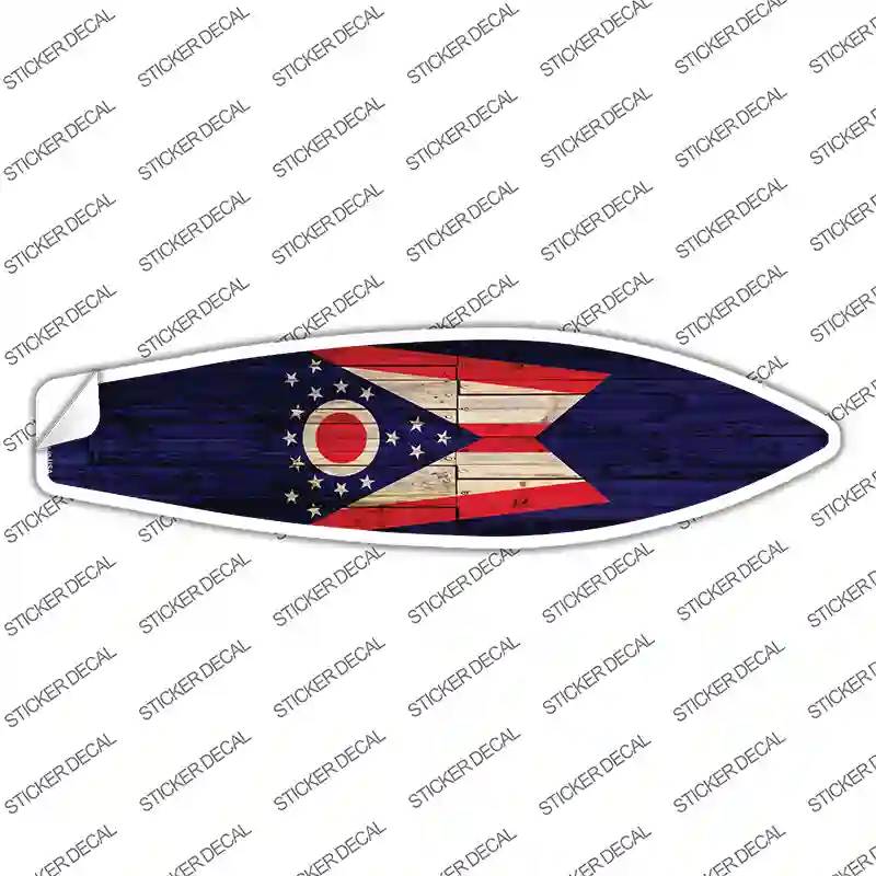 Ohio State Flag Novelty Surfboard Sticker Decal