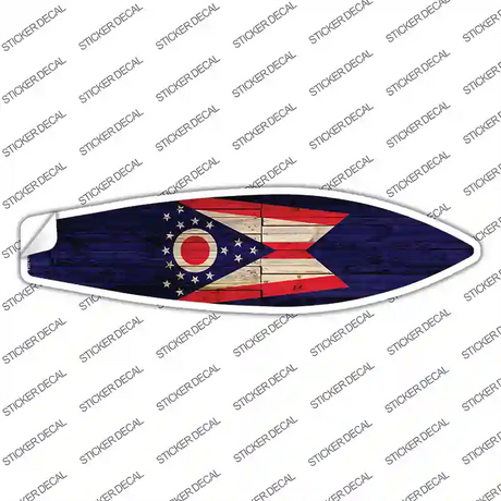 Ohio State Flag Novelty Surfboard Sticker Decal
