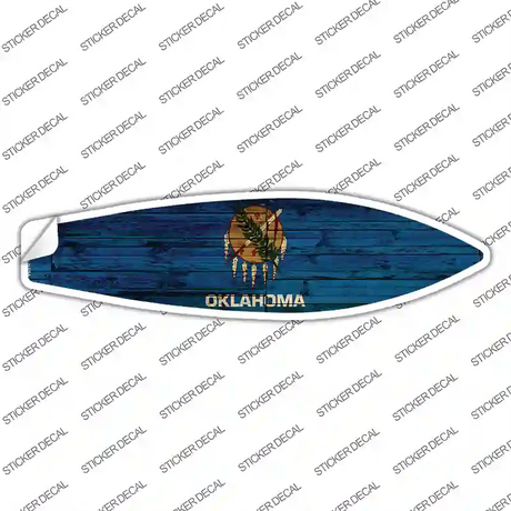 Oklahoma State Flag Novelty Surfboard Sticker Decal