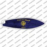Oregon State Flag Novelty Surfboard Sticker Decal