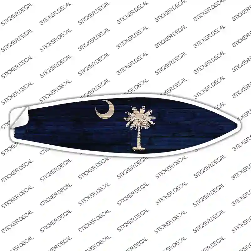 South Carolina State Flag Novelty Surfboard Sticker Decal