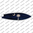 South Carolina State Flag Novelty Surfboard Sticker Decal