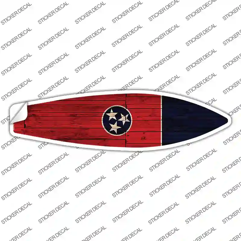Tennessee State Flag Novelty Surfboard Sticker Decal