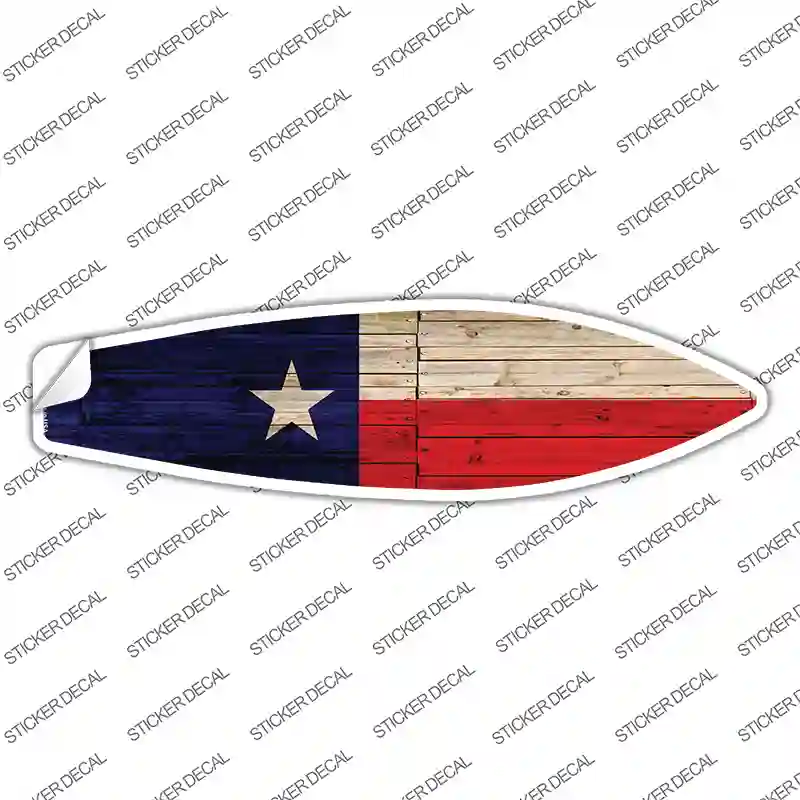 Texas State Flag Novelty Surfboard Sticker Decal