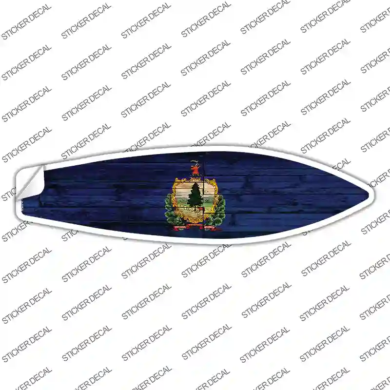 Vermont State Flag Novelty Surfboard Sticker Decal