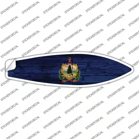 Vermont State Flag Novelty Surfboard Sticker Decal