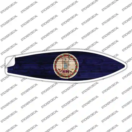 Virginia State Flag Novelty Surfboard Sticker Decal