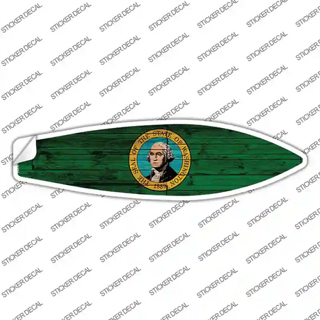 Washington State Flag Novelty Surfboard Sticker Decal