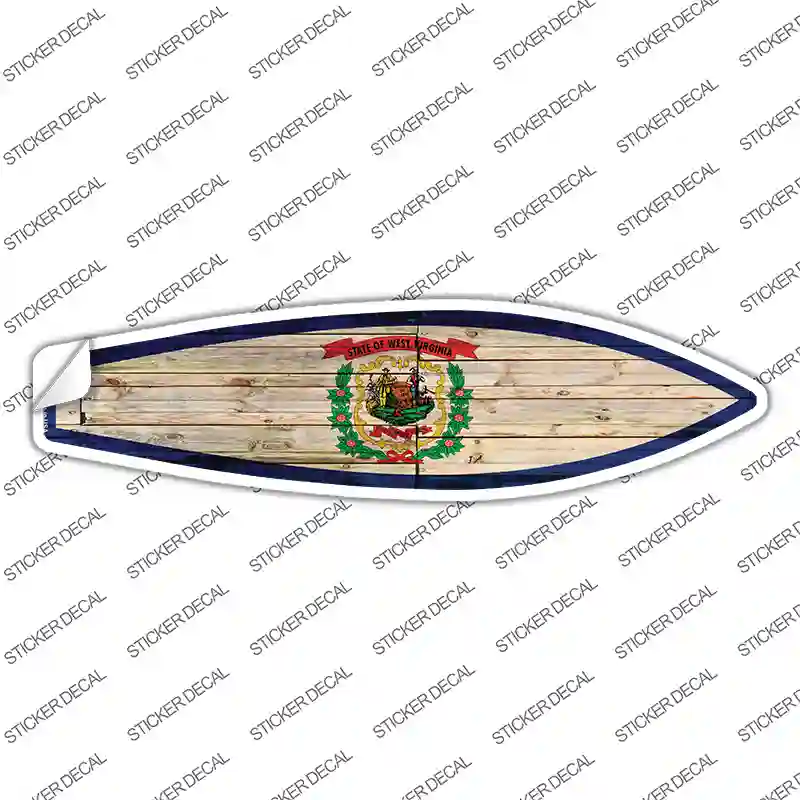 West Virginia State Flag Novelty Surfboard Sticker Decal