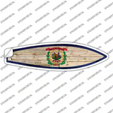 West Virginia State Flag Novelty Surfboard Sticker Decal