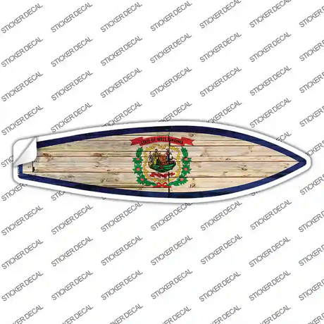 West Virginia State Flag Novelty Surfboard Sticker Decal