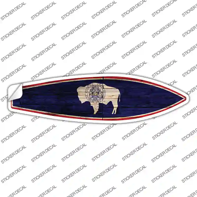 Wyoming State Flag Novelty Surfboard Sticker Decal