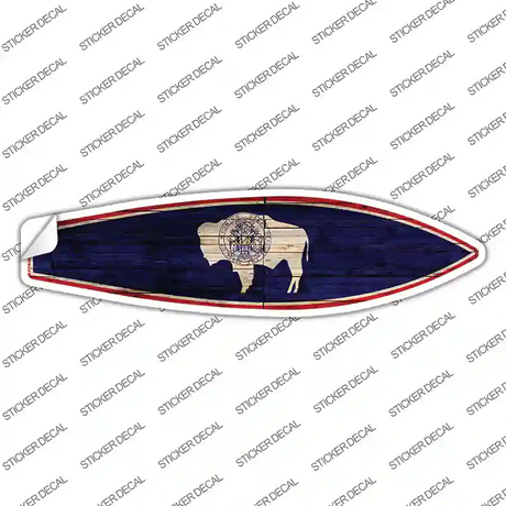 Wyoming State Flag Novelty Surfboard Sticker Decal