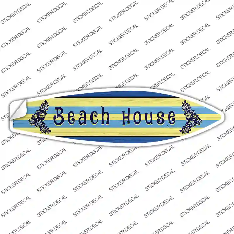 Beach House Novelty Surfboard Sticker Decal