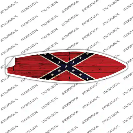 Confederate Flag Novelty Surfboard Sticker Decal