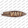 Ride the Wave Bulb Lettering Novelty Surfboard Sticker Decal