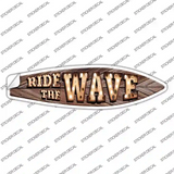 Ride the Wave Bulb Lettering Novelty Surfboard Sticker Decal