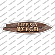 Lifes A Beach Bulb Lettering Novelty Surfboard Sticker Decal