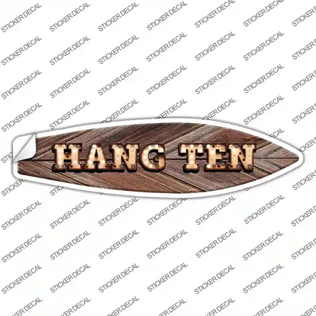 Hang Ten Bulb Lettering Novelty Surfboard Sticker Decal