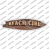 Beach Girl Bulb Lettering Novelty Surfboard Sticker Decal