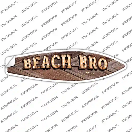 Beach Bro Bulb Lettering Novelty Surfboard Sticker Decal