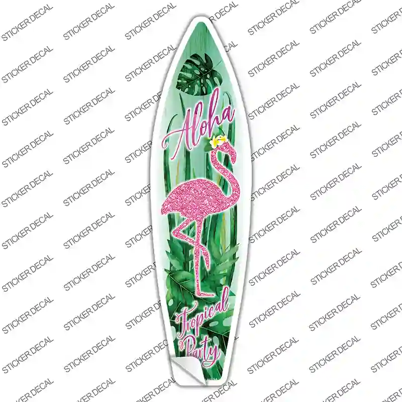 Tropical Party Novelty Surfboard Sticker Decal