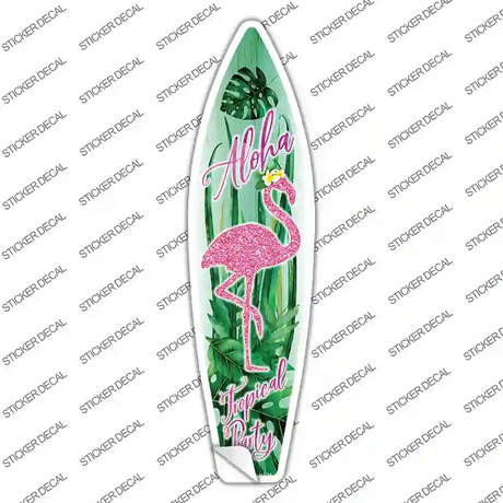 Tropical Party Novelty Surfboard Sticker Decal