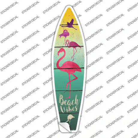 Beach Vibes Novelty Surfboard Sticker Decal