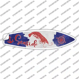 Shrimp Seaside Novelty Surfboard Sticker Decal