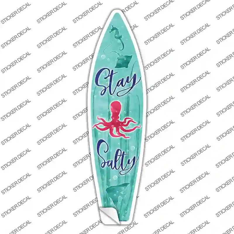 Stay Salty Novelty Surfboard Sticker Decal