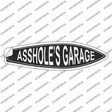 Assholes Garage Novelty Surfboard Sticker Decal