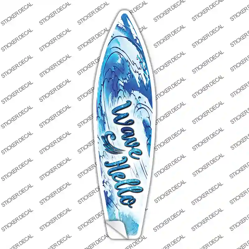 Wave Hello Novelty Surfboard Sticker Decal