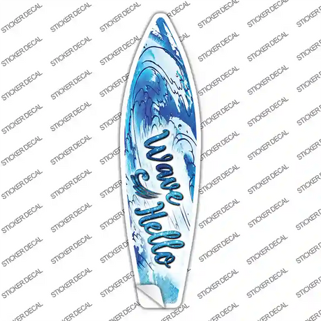 Wave Hello Novelty Surfboard Sticker Decal