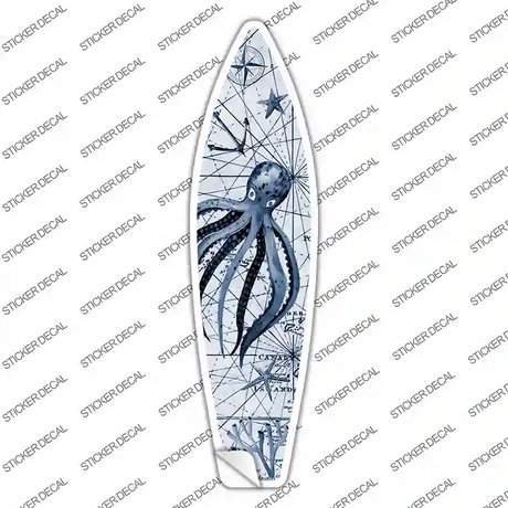 Black and White Octopus Novelty Surfboard Sticker Decal