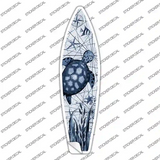 Black and White Sea Turtle Novelty Surfboard Sticker Decal