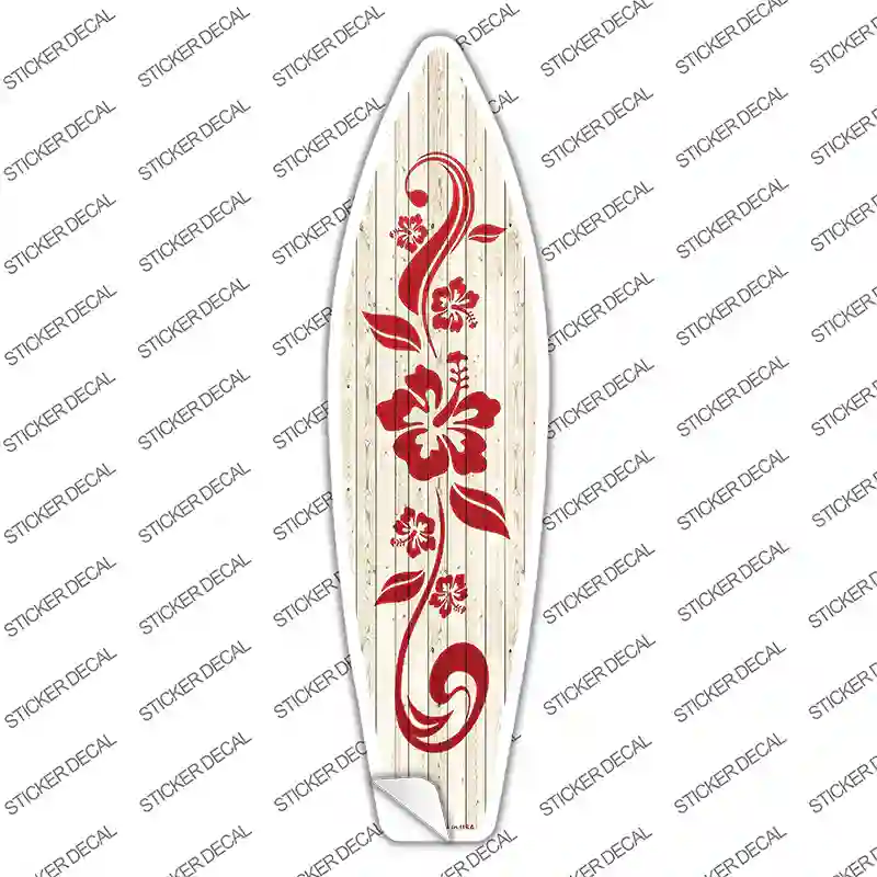 Hibiscus Flower Novelty Surfboard Sticker Decal
