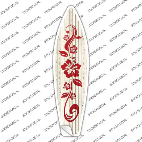 Hibiscus Flower Novelty Surfboard Sticker Decal