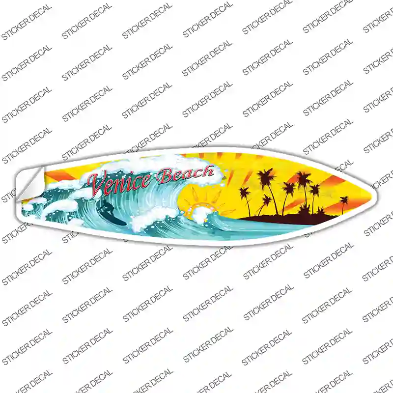Venice Beach Novelty Surfboard Sticker Decal