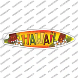 Hawaii With Tikis Novelty Surfboard Sticker Decal