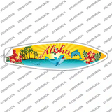 Aloha With Dolphins Novelty Surfboard Sticker Decal