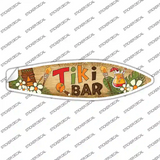 Tiki Bar With Torches Novelty Surfboard Sticker Decal