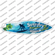 Surfing Paradise Hawaii Novelty Surfboard Sticker Decal