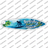 Surfing Paradise Hawaii Novelty Surfboard Sticker Decal