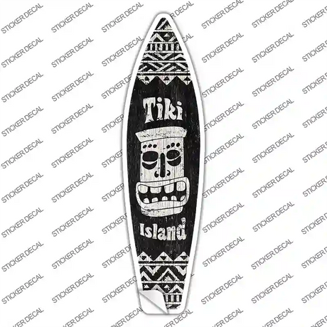 Tiki Island Novelty Surfboard Sticker Decal