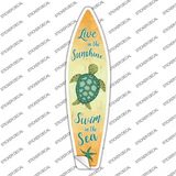 Live in the Sunshine Swim in the Sea Novelty Surfboard Sticker Decal