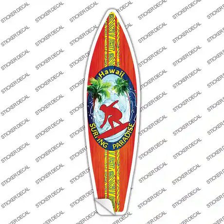 Hawaii Surfing Paradise Novelty Surfboard Sticker Decal