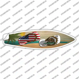 California Flag Flip Flop Novelty Surfboard Sticker Decal