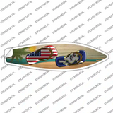 Connecticut Flag Flip Flop Novelty Surfboard Sticker Decal